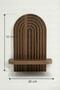 Decorative Modern Arch Mdf Wall Shelf - Bohemian D Shelf with Walnut Wood Look 35X26 cm - 5