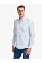Light Blue Oxford Slim Fit Easy-Iron Shirt 50325365-Vr003 - 3