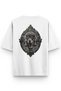 Women's / Men's Semi Oversize T-Shirt Guardian Dog Rottweiler Dog Back Printed White T-Shirt 1402