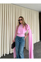 Powder Pink Cape Blouse - 1030 - 3