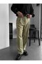 Men's Relaxed Fit Pleated Fabric Trousers Old Money Style High Waist Draped Pants - 3