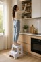 Large Size Step Stool with Non-Slip Feet Plastic Ladder Stool Kitchen Bathroom Multi-Purpose - 2