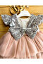 Mevlitlik Short Front Long Back Sequined Baby Evening Dress - Dryrose - 3