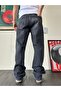Black Washed Stonewashed Baggy Jeans - 4