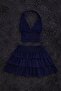 Ashley Sim Detailed Shorts Skirt Blouse Set