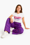 53905-26 Girl's Be Happy Printed T-Shirt & Patterned Wide-Leg Pants Two-Piece Set – Summer Casual Stylish Combination - 6