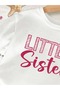 Little Sister Printed Children's T-Shirt Shorts Top-Down Combination Set - 2