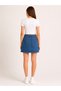 Robi̇n 33505-26 Girls' Pearl Detailed Jeans Skirt High Waist A-Line Denim Skirt Casual Stylish Mini Skirt - 6