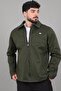 Diagonel Fabric Collared Zippered Seasonal Coat Pldp 3031_60391