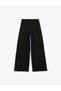 Wide-Legged Fabric Trousers with Belted Waist - 4