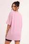 Women's Oversize Casual T-Shirt with Puffy Print Dont Say Pink - 4