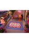 Aura Series – Ciao Written Retro Wavy Purple Pink Woven Base Decorative Carpet Aura7 - 2