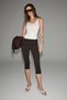 Chiles women's slim halter neck sleeveless snap ecru blouse - 6