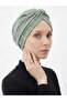 Cotton Band Lined Gray Water Green Ready-Made Turban Hijab Pool Cap Suitable for Medical Use - 8