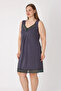 Women's Plus Size Polka Dot V-Neck Lace Strap Lycra Nightgown - 2