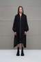Black Hooded Asymmetrical Oversize Long Dress 18274 - 4