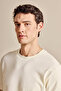 Men's Beige Cotton Blend Logo Crew Neck T-Shirt - 4