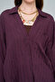 Women's Striped Asymmetrical Cut Casual Shirt - 2