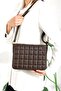 Women's Faux Leather Quilted Patterned Crossbody Bag with Adjustable Strap - 8