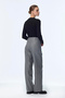 Accessory Detailed Wide Leg Trousers Gray 0260 - 6