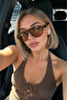 Unisex Quinn Sunglasses Uv400 Leopard Brown - 2