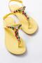 152-1110 Yellow Multi Stone Flip Flops Women's Sandals - 4