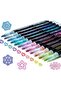 Shimmer Markers Outline Double Line: 12 Colors Metallic Glitter Pens Set