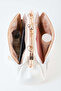 Women's White Butterfly Handbag and Shoulder Bag with Gold Accessories, 4 Compartments and Zipper Closure - 6