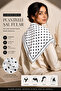 White Black Polka Dot Silk Look Shawl Scarf 70 cm – Stylish Women's Neck & Shoulder Accessory - 2