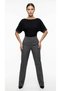 Women's Black Stylish Blouse with Lace Detail on the Sleeves - 2