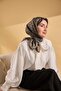 وشاح حرير تويلي بسلسلة كاكي - 3