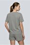 Women's 100% cotton pajama set with shorts - green - 2