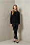 Women's Black Crewneck Reglan Sleeves Basic Mercerized Knitwear Sweater Yy101371 - 3