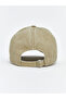 Beige Ny Embroidered Women's Gabardine Cap Hat - 3
