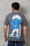 Basic Crew Neck Oversize T-Shirt - Smoked - - 6