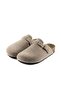 7004 Unisex Beige Wool Felt Daily Home Slippers - 3
