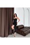 Black Sweetheart Neckline Strapless Sequined Midi Evening Dress - 2
