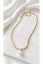 Pearl Italian Chain Steel Necklace (45 cm + 5 cm) - 2