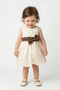 Baby Girl Birthday Party Wedding Dress Short Sleeve Sleeveless Ruched Bowknot Lined
