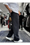 Black 17 Embroidered Washable Pipe Leg Sweatpants Es-80-50 - 3