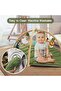 Leaf Shaped Baby Play Mat, Tummy Time Mat with 6 Detachable Toys for Sensory & Motor Skill D - 5