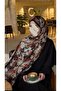 Cotton Garden Pattern Shawl-Taba - 5