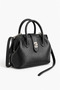 Black Women's Retro Model Women's Handbag with Silver Buckle - 2