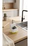 Modern Transparent Base Durable Countertop Soap Dispenser&Soap Dish with Sponge-Dry Soap Compartment Kitchen-Bathroom Soap Dispenser-Kitchen Sink Organizer-Liquid Soap Dispenser with Sponge Holder-Countertop Detergent Dispenser - 4