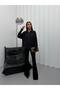 Women's Oversize Embroidered Pocket Detailed Long Sleeve Stylish Loose Shirt