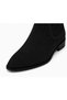 Mona Women's Western Cowboy Heeled Genuine Suede Leather Suede Laser Cut Perforated Boots C322 - 4