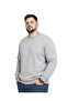 سويت شيرت رجالي كبير الحجم باللون الرمادي بياقة دائرية ونسيج مزدوج 3XL-4XL-5XL-6XL - 2