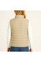 Women's Inflatable Zippered Water Repellent Quilted Lined Vest with Pockets - Beige - 3