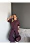 Premium Slit Detailed Gathered Waist Pant Blouse Set - 6