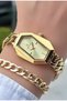Chain Model-Steel Cord-Women's Wristwatch-Gold Color-2 Years Warranty-Bracelet Gifted Hmj4Fc4 - 5